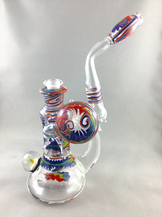 Large Rainbow Wigwag Bubbler